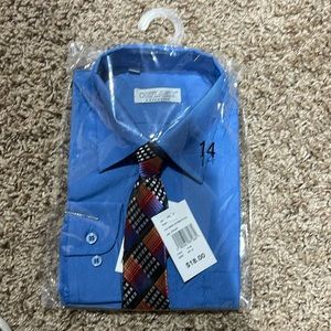 Kids size 14 shirt and tie combo
